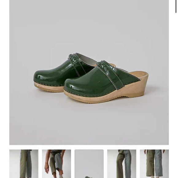NO.6 Bridget Clog on Mid Wedge in Forest Patent size 39 Sold Out - Picture 2 of 8
